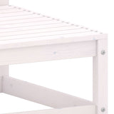 Garden Corner Sofa White Solid Wood Pine