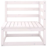 Garden Corner Sofas 2 pcs White Solid Wood Pine