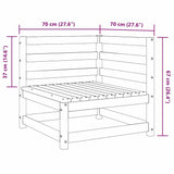 Garden Corner Sofas 2 pcs Honey Brown Solid Wood Pine