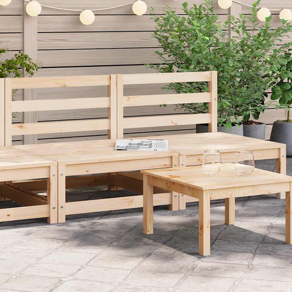 Garden Middle Sofas 2 pcs Solid Wood Pine