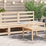 Garden Middle Sofas 2 pcs Solid Wood Pine