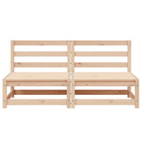 Garden Middle Sofas 2 pcs Solid Wood Pine