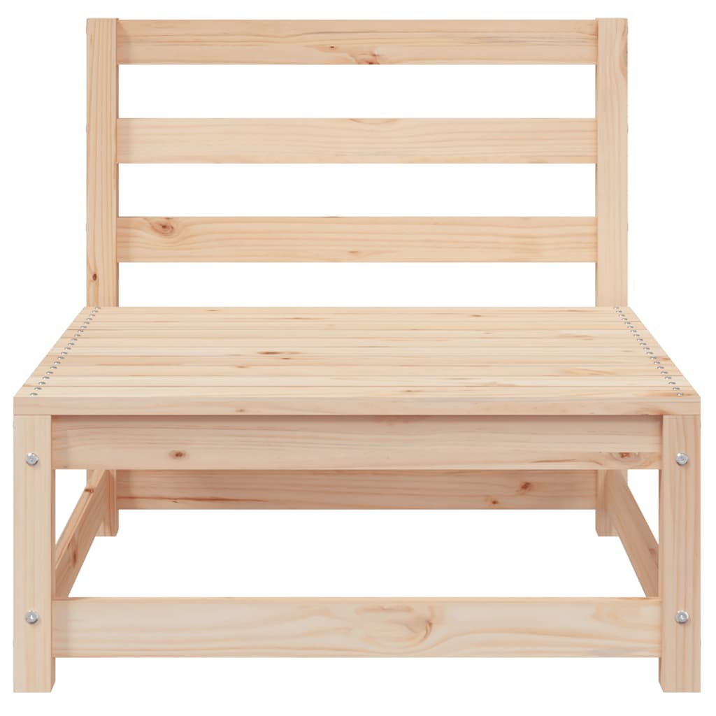 Garden Middle Sofas 2 pcs Solid Wood Pine