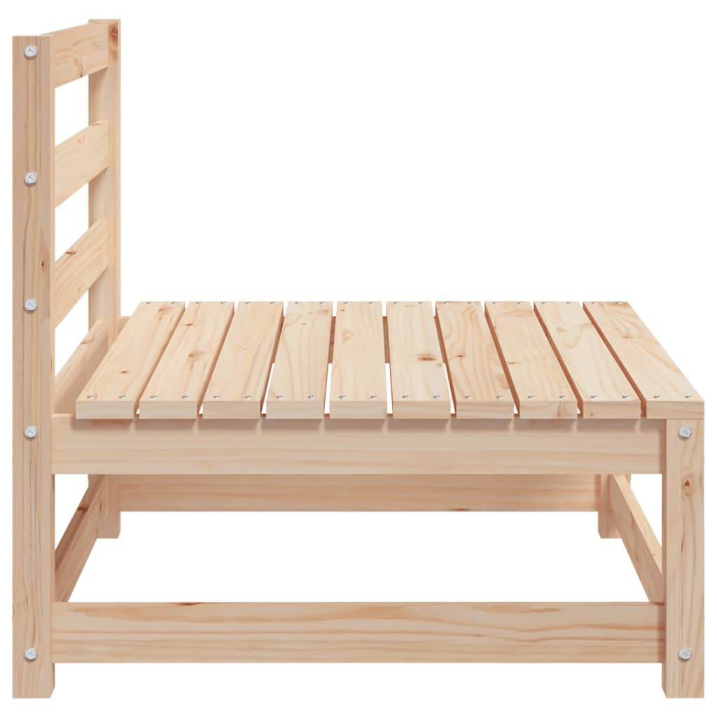 Garden Middle Sofas 2 pcs Solid Wood Pine