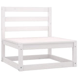 Garden Middle Sofas 2 pcs White Solid Wood Pine