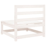 Garden Middle Sofas 2 pcs White Solid Wood Pine