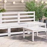 Garden Middle Sofas 2 pcs White Solid Wood Pine