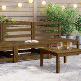 Garden Middle Sofas 2 pcs Honey Brown Solid Wood Pine