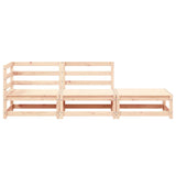 3 Piece Garden Lounge Set Solid Pinewood