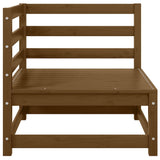 3 Piece Garden Lounge Set Honey Brown Solid Pinewood