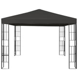 Gazebo with LED String Lights 3x3 m Anthracite