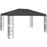 Gazebo with LED String Lights 3x4 m Anthracite