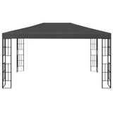 Gazebo with LED String Lights 3x4 m Anthracite