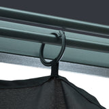 Gazebo with Curtain&LED String Lights 3x3 m Anthracite Aluminium