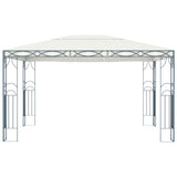 Gazebo with LED String Lights 400x300 cm Cream