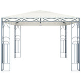 Gazebo with LED String Lights 400x300 cm Cream