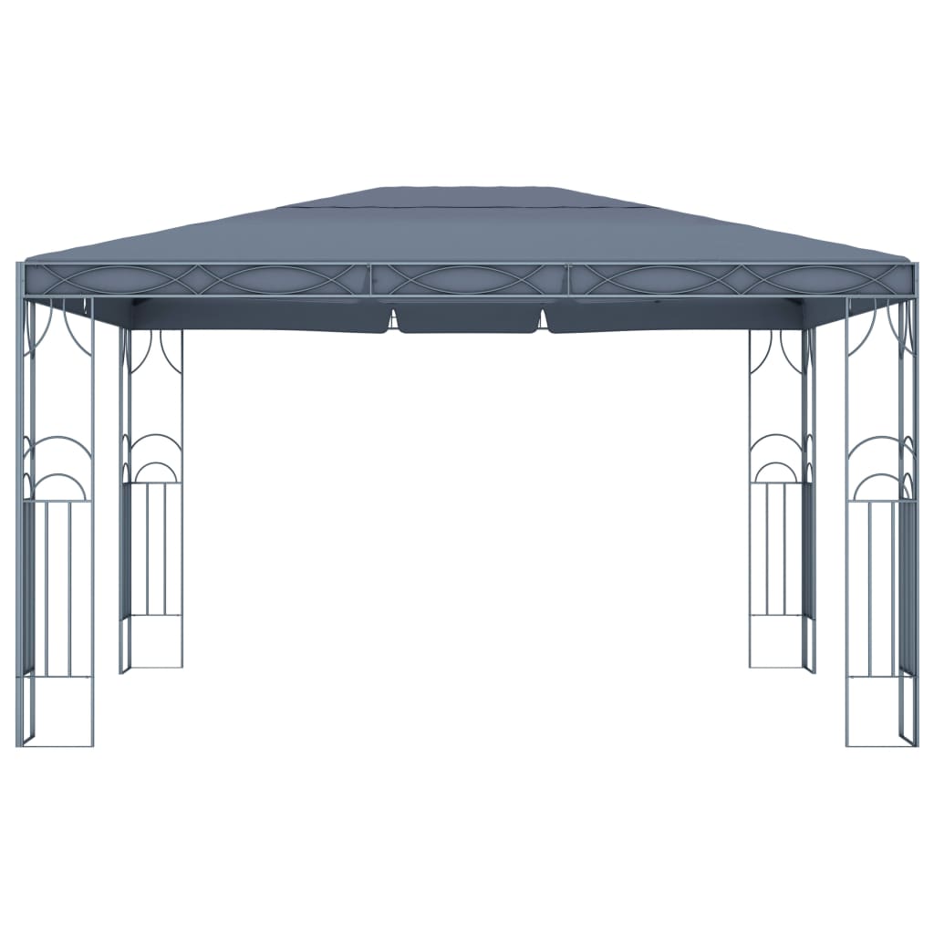 Gazebo with LED String Lights 400x300 cm Anthracite