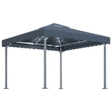 Gazebo with LED String Lights 300x300 cm Anthracite Aluminium