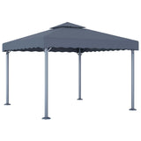 Gazebo with LED String Lights 300x300 cm Anthracite Aluminium