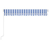 Manual Retractable Awning 400x350 cm Blue and White
