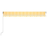 Manual Retractable Awning with LED 500x350 cm Yellow and White