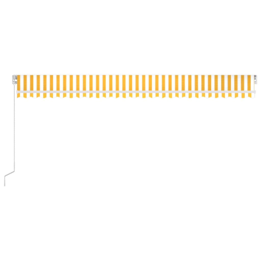 Manual Retractable Awning 600x350 cm Yellow and White