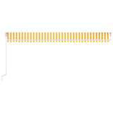 Manual Retractable Awning 600x350 cm Yellow and White
