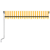 Manual Retractable Awning 350x250 cm Yellow and White