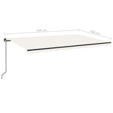 Manual Retractable Awning 500x300 cm Cream