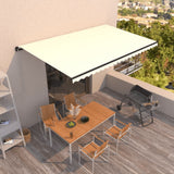 Manual Retractable Awning 500x300 cm Cream