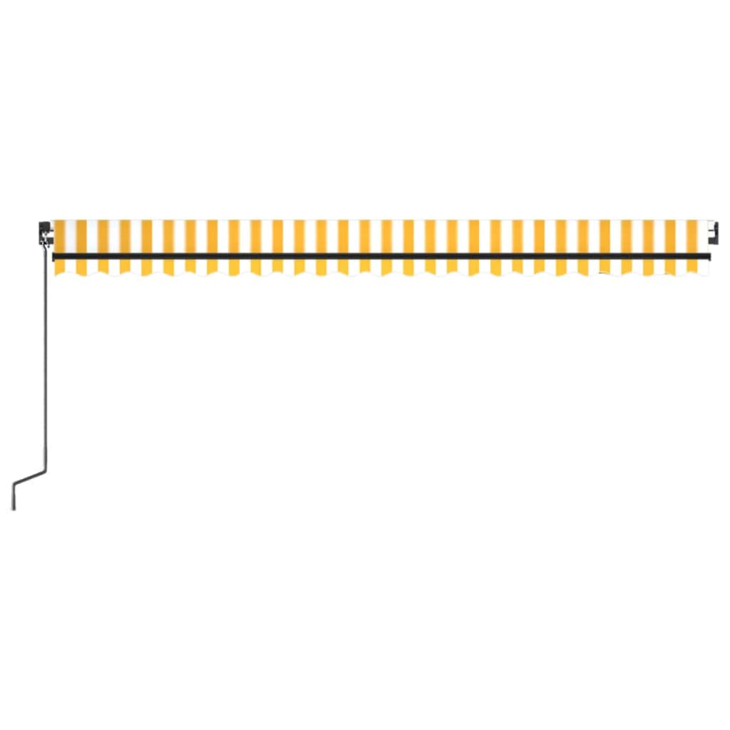 Manual Retractable Awning 500x300 cm Yellow and White