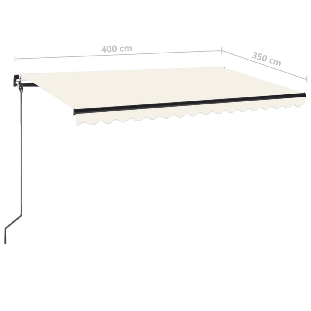 Manual Retractable Awning 400x350 cm Cream