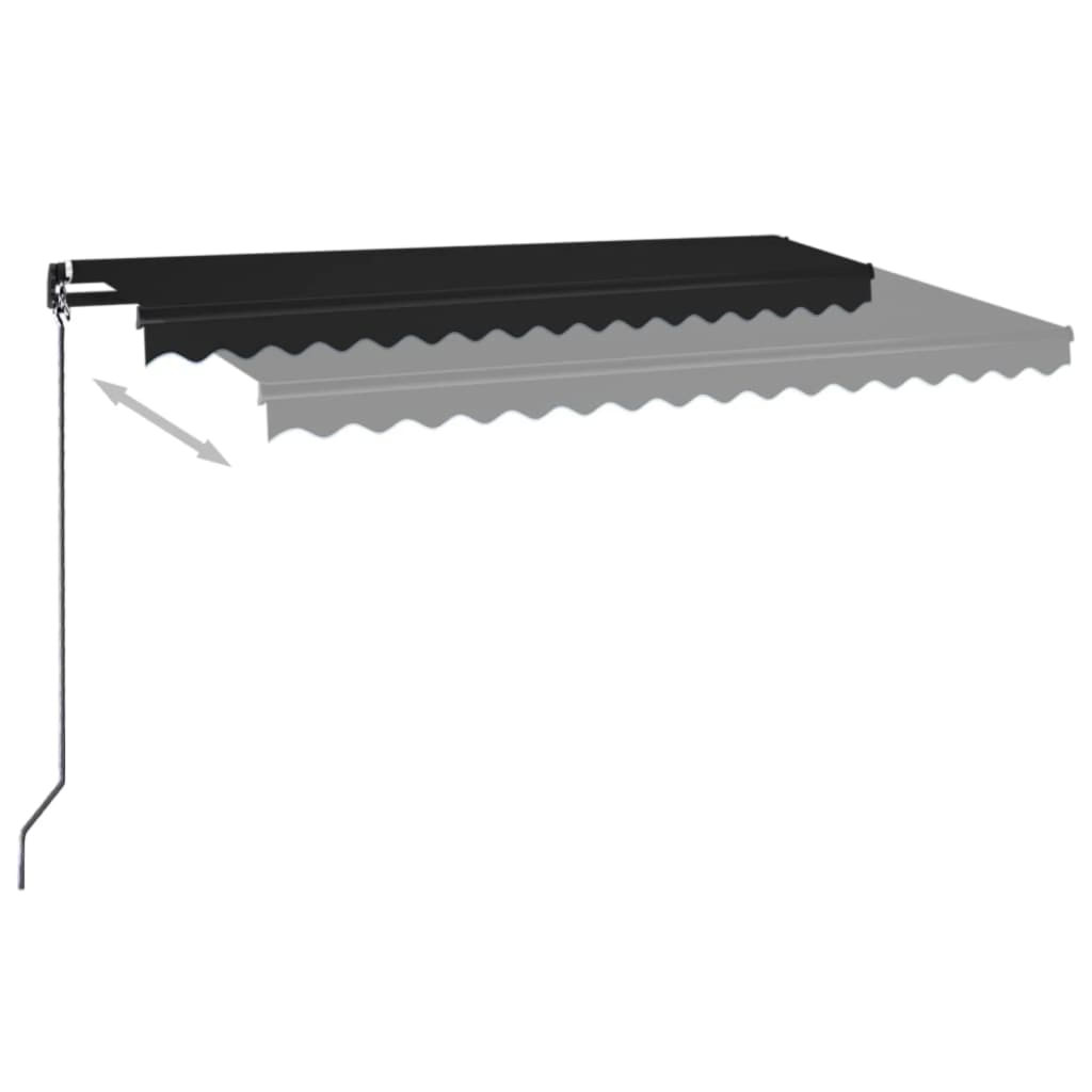 Manual Retractable Awning 450x350 cm Anthracite