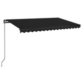 Manual Retractable Awning with LED 450x350 cm Anthracite