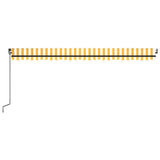 Manual Retractable Awning 500x350 cm Yellow and White