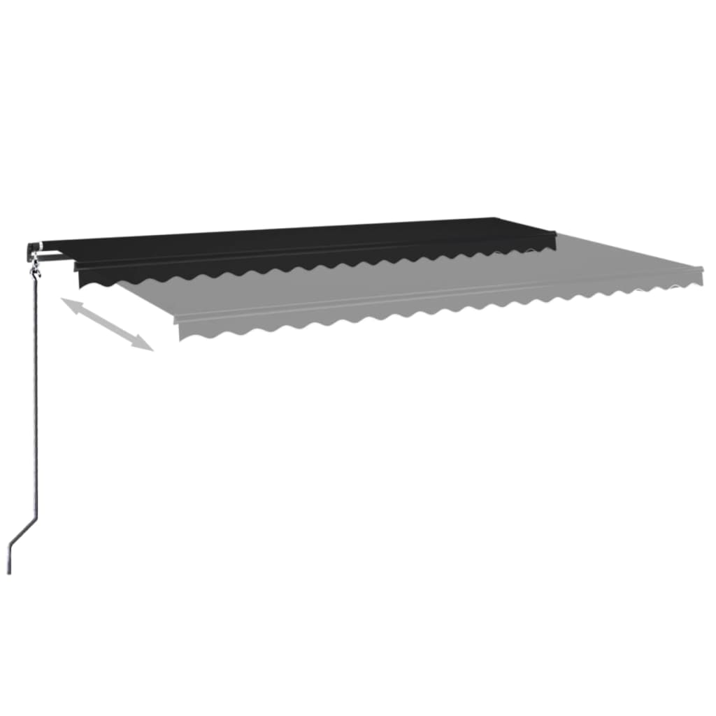 Manual Retractable Awning 500x350 cm Anthracite