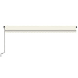 Manual Retractable Awning 600x350 cm Cream