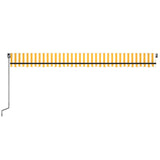 Manual Retractable Awning 600x350 cm Yellow and White