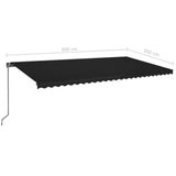 Manual Retractable Awning 600x350 cm Anthracite