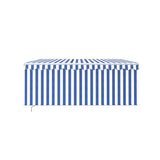 Manual Retractable Awning with Blind 3.5x2.5m Blue&White