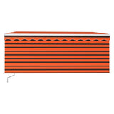 Manual Retractable Awning with Blind 3.5x2.5m Orange&Brown
