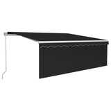 Manual Retractable Awning with Blind 4x3m Anthracite