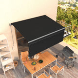 Manual Retractable Awning with Blind 3x2.5m Anthracite