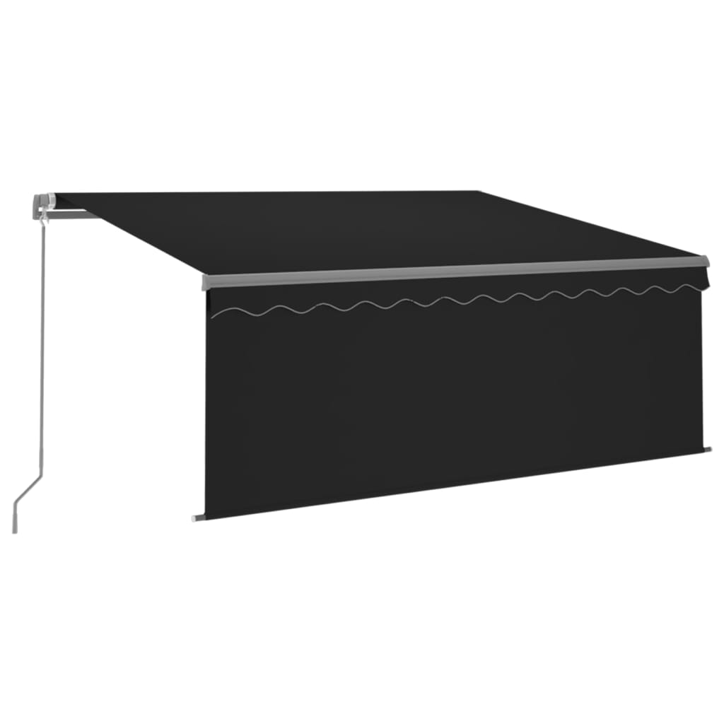 Manual Retractable Awning with Blind&LED 3x2.5m Anthracite