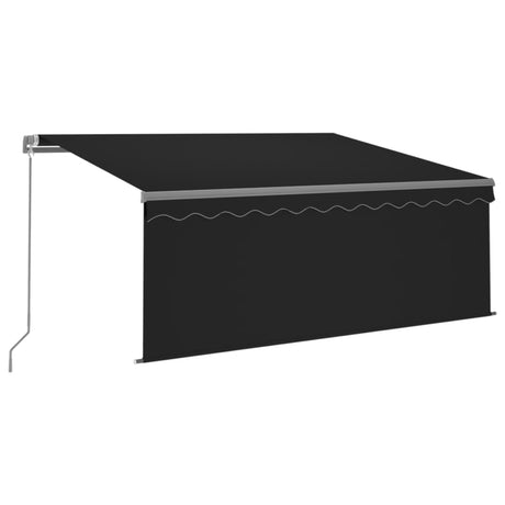 Manual Retractable Awning with Blind&LED 3x2.5m Anthracite