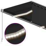 Manual Retractable Awning with Blind&LED 3x2.5m Anthracite