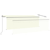 Manual Retractable Awning with Blind&LED 4x3m Cream