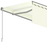 Manual Retractable Awning with Blind 5x3m Cream