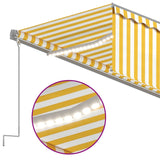 Manual Retractable Awning with Blind&LED 6x3m Yellow&White