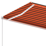 Freestanding Manual Retractable Awning 300x250 cm Orange/Brown